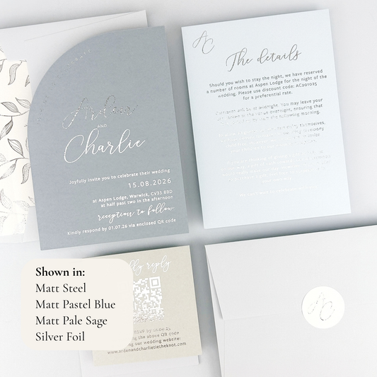 Arden Wedding Invitation - Blues