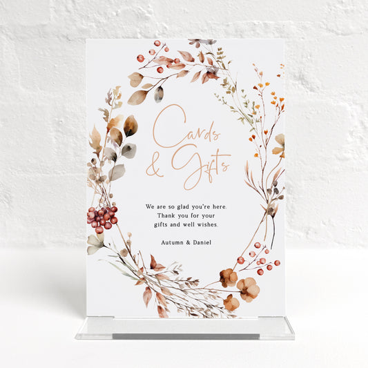 Autumn Matching Small Table Sign
