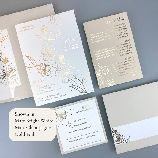 Ava Wedding Invitation - Neutrals