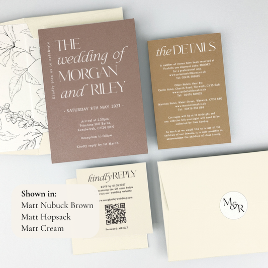 Morgan Wedding Invitation - Neutrals