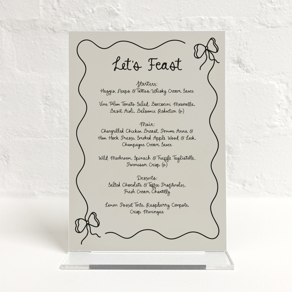 Nadia Matching Small Table Sign