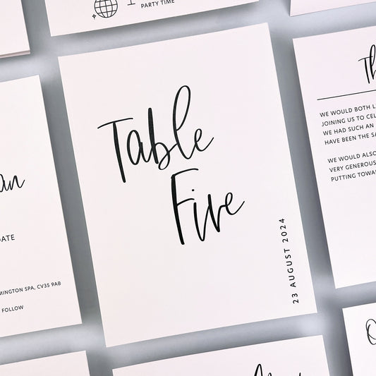 Felicity Table Name / Number
