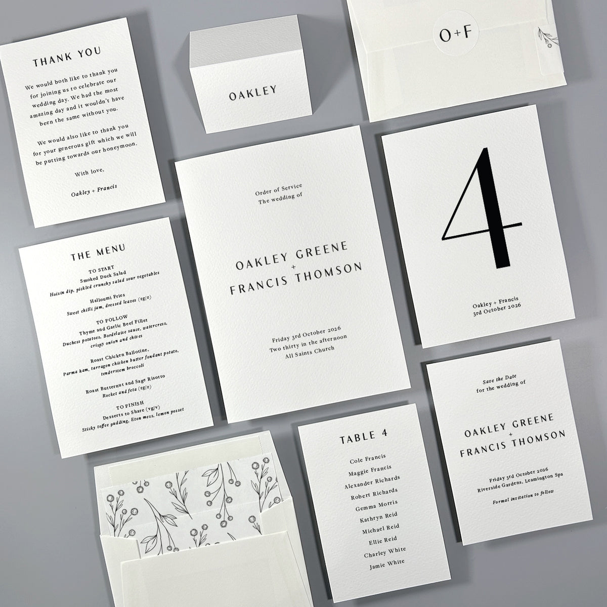 Oakley Menu
