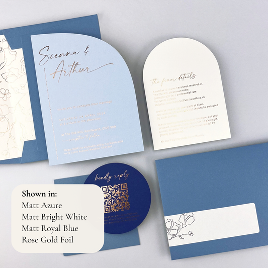 Sienna Wedding Invitation - Blues