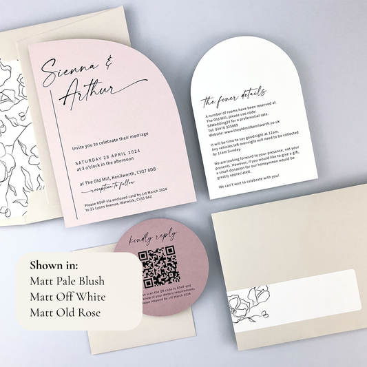 Sienna Wedding Invitation - Pinks