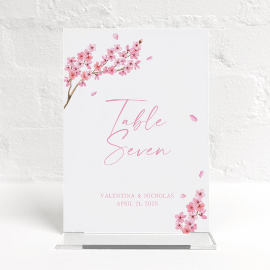 Valentina Pink Matching Small Table Sign