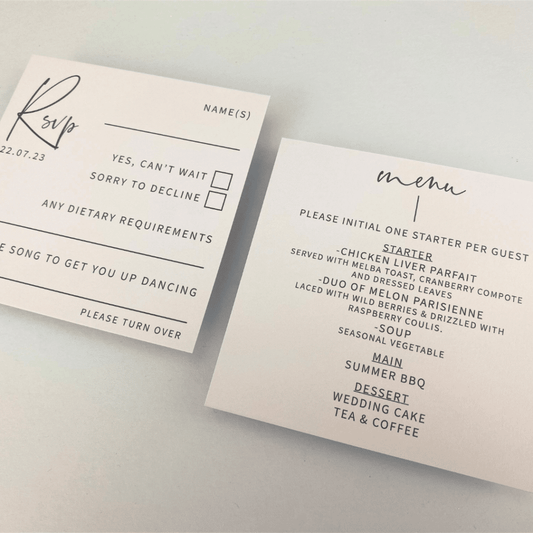 Everything you need to know about wedding menus...