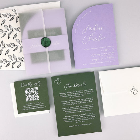 Arden Wedding Invitation - Greens