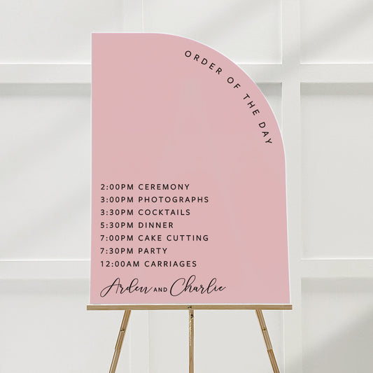 Arden Order of the Day Sign