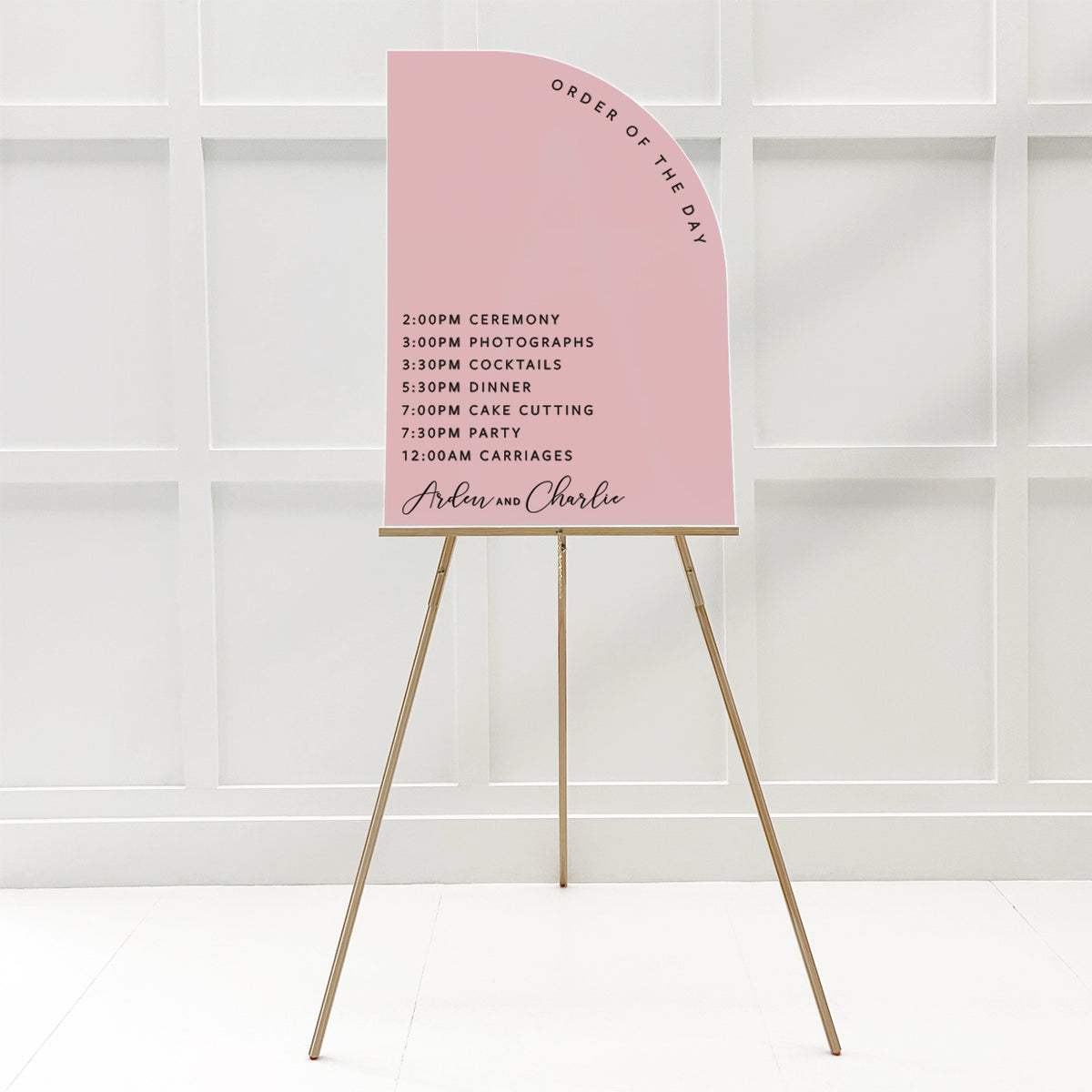 Arden Order of the Day Sign