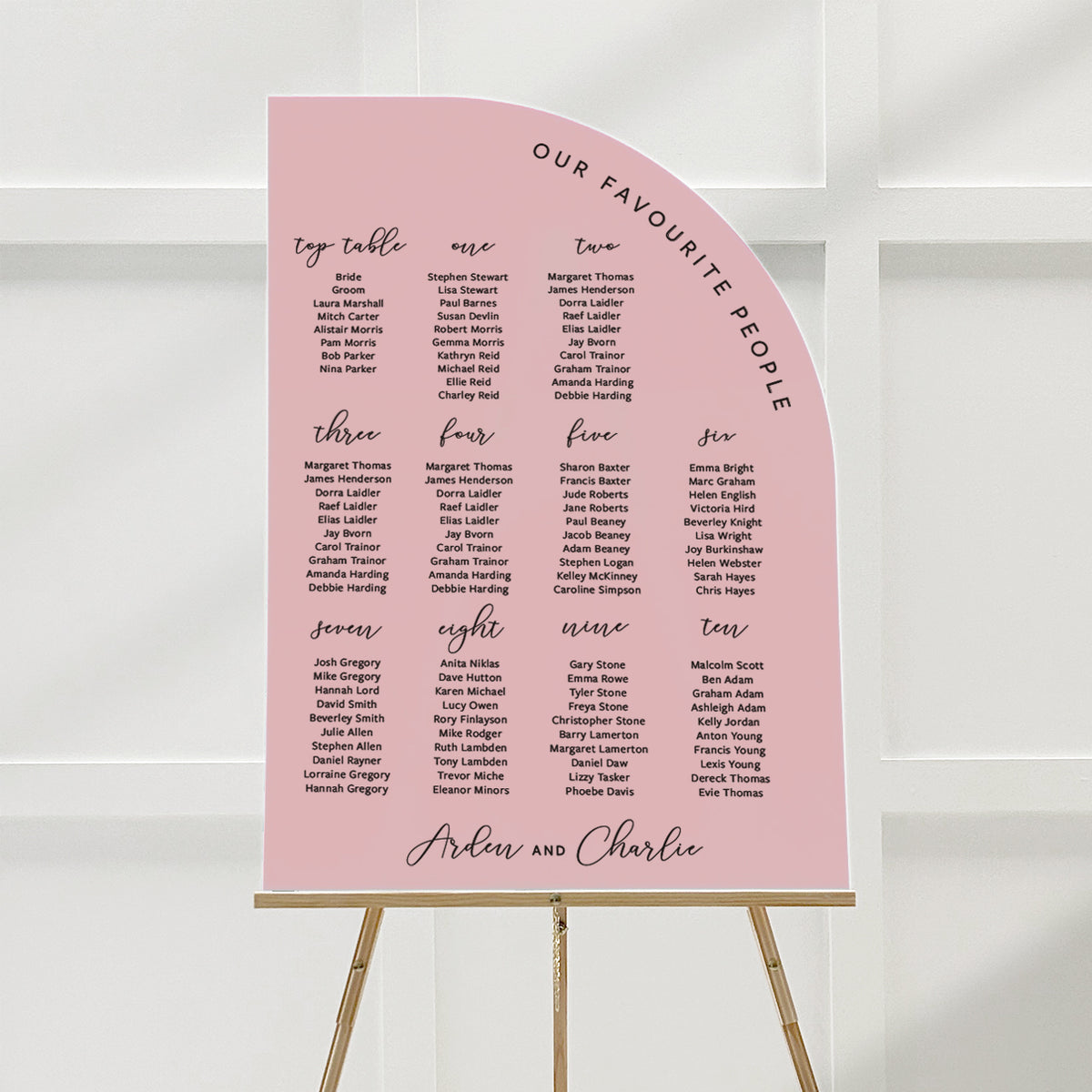 Arden Seating Plan