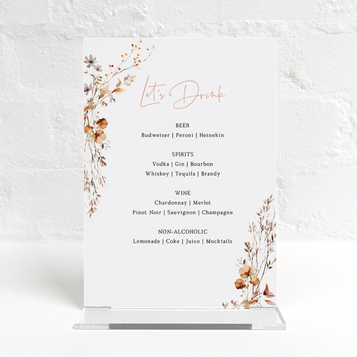 Autumn Matching Small Table Sign