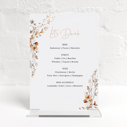 Autumn Matching Small Table Sign