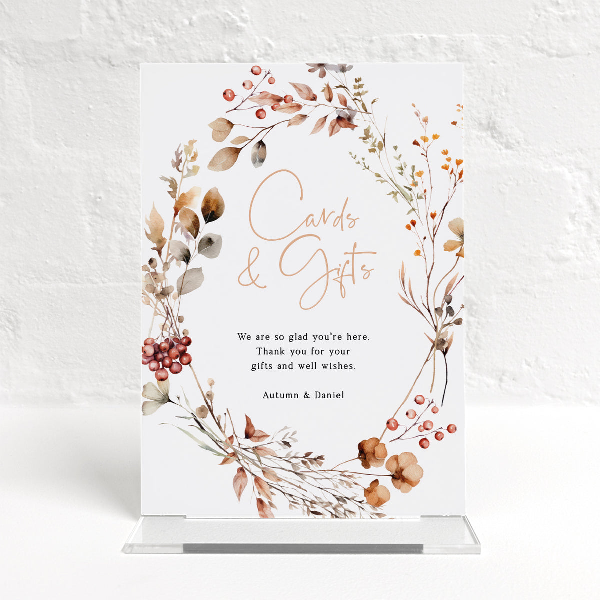 Autumn Matching Small Table Sign