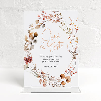 Autumn Matching Small Table Sign