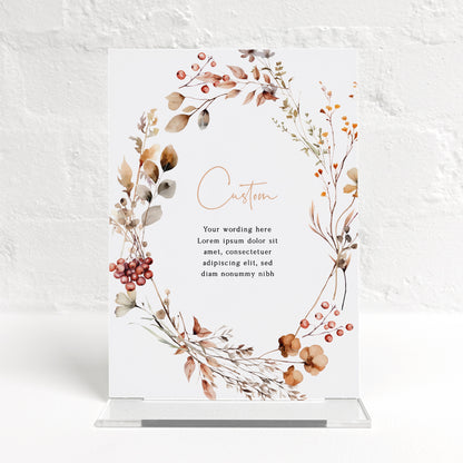 Autumn Matching Small Table Sign