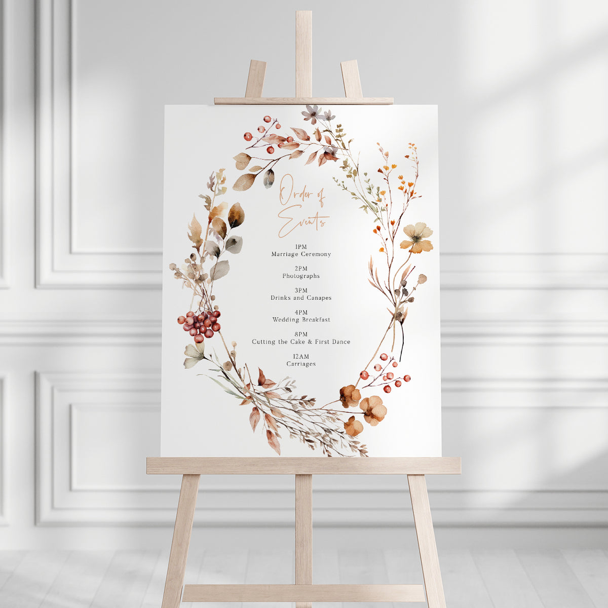 Autumn Order of the Day Sign