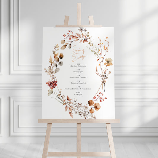 Autumn Order of the Day Sign