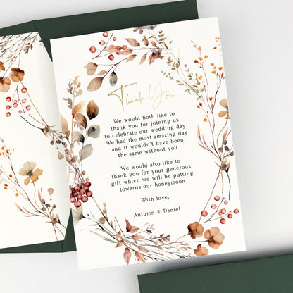 Autumn Thank You Card