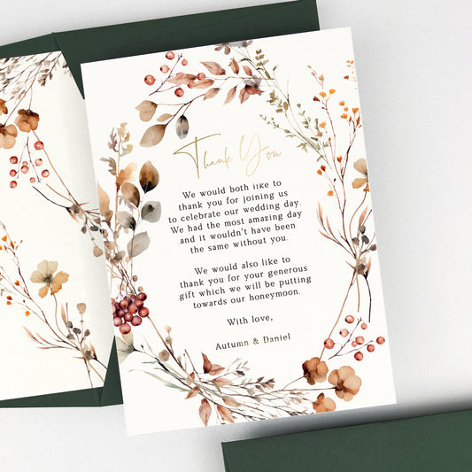 Autumn Thank You Card