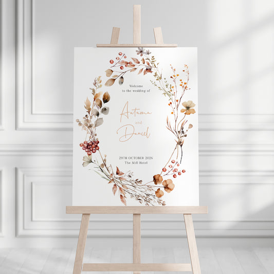 Autumn Welcome Sign