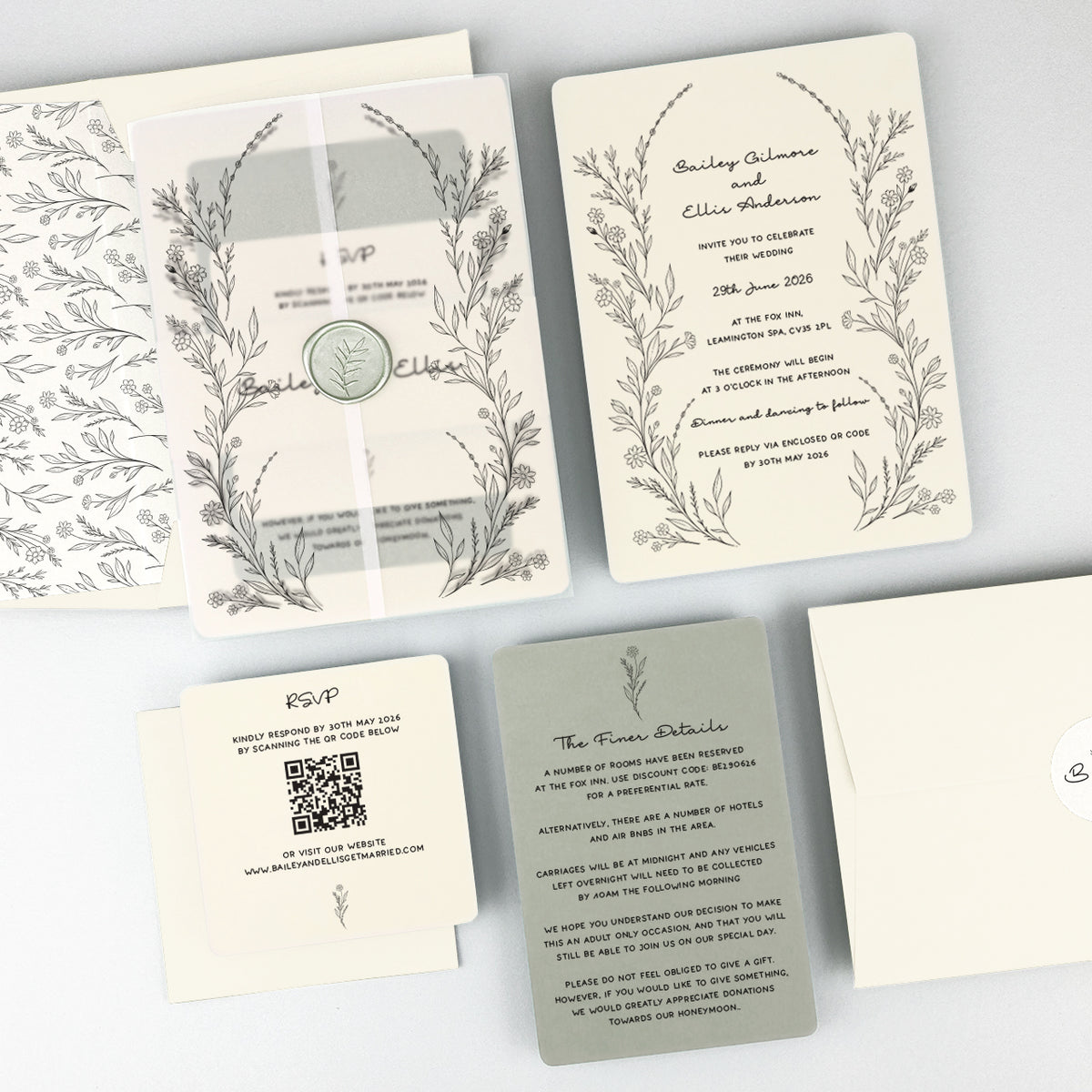 Bailey Wedding Invitation