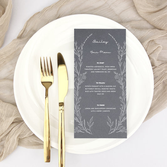 Bailey Personalised Guest Menu