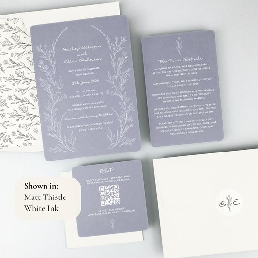 Bailey Wedding Invitation - Purple/Red/Gold