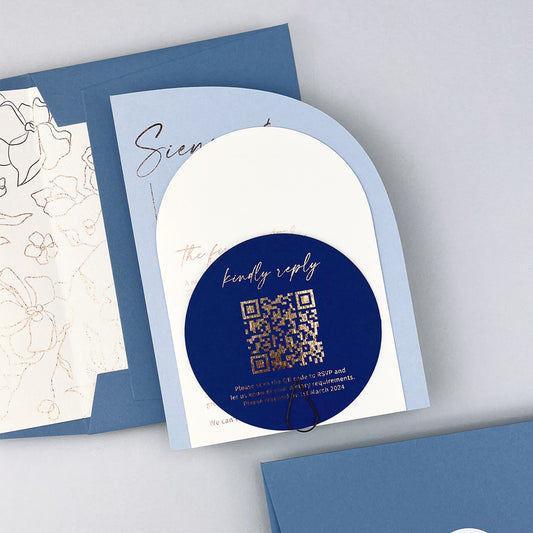 Sienna Wedding Invitation - Blues