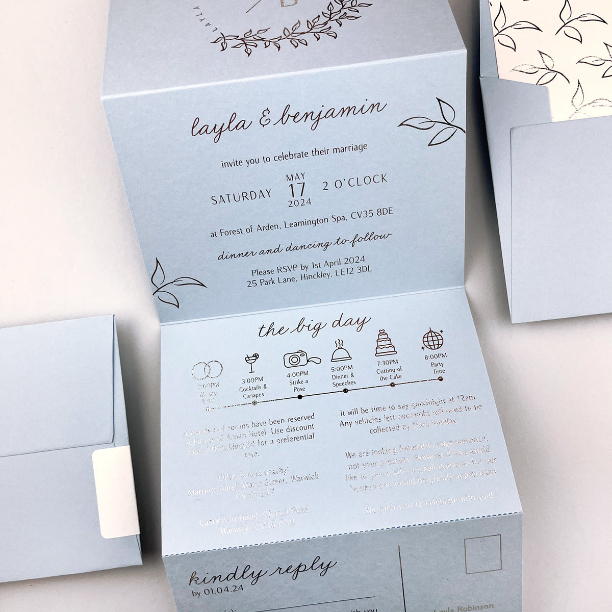 Layla Trifold Wedding Invitation