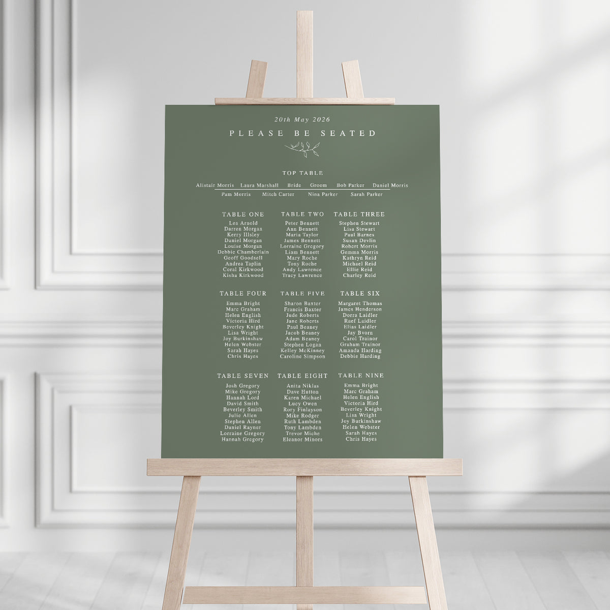 Bridget Seating Plan