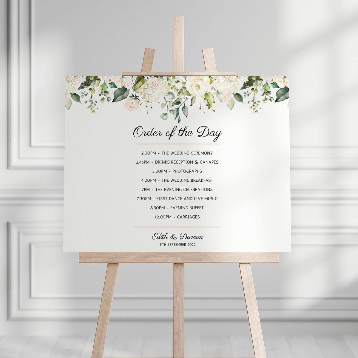 Edith Order of the Day Sign