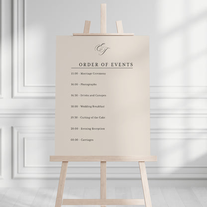 Eloise Order of the Day Sign