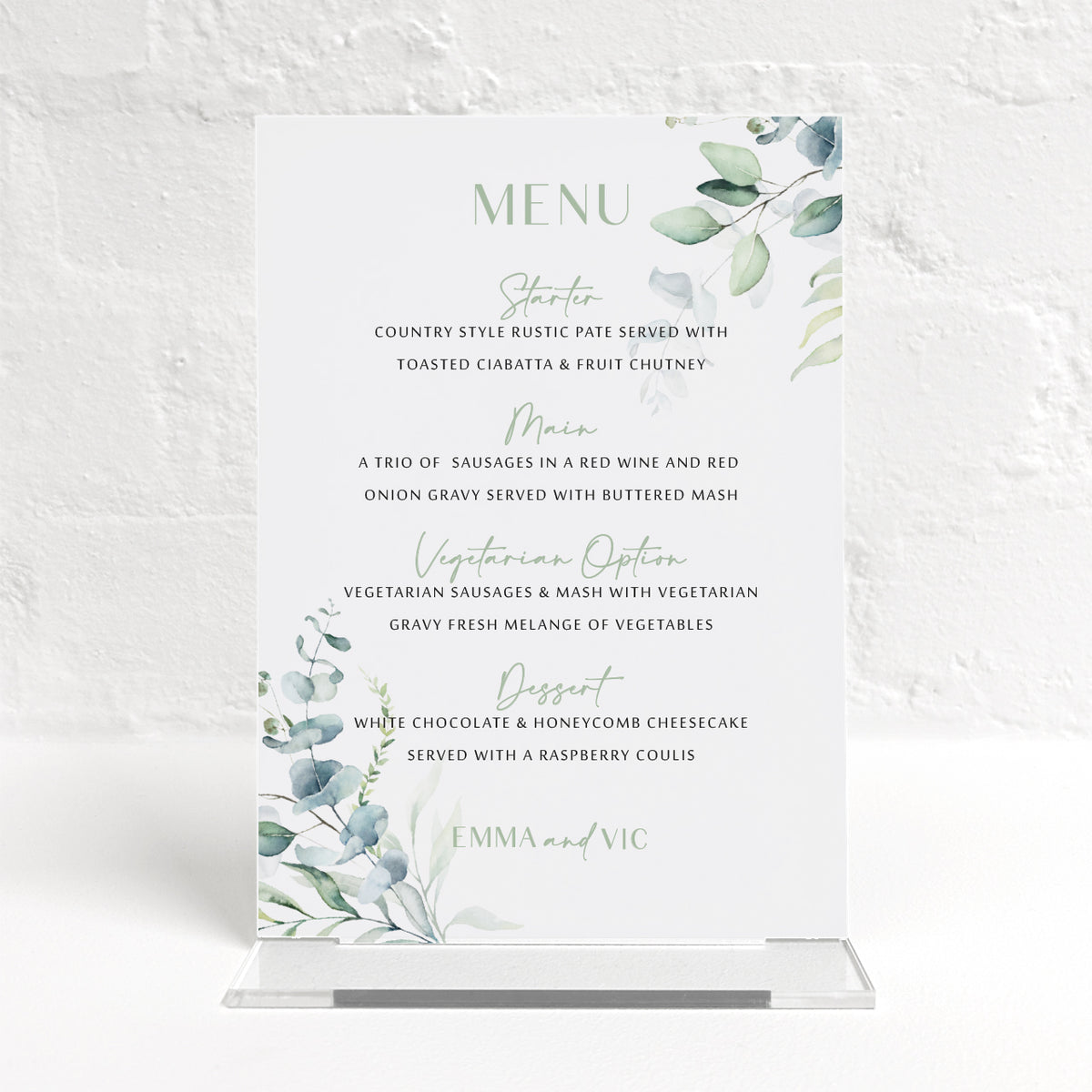 Emma Matching Small Table Sign