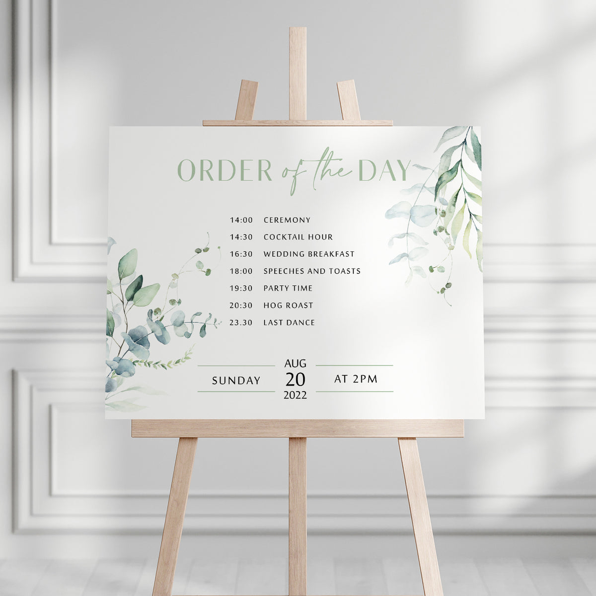 Emma Order of the Day Sign