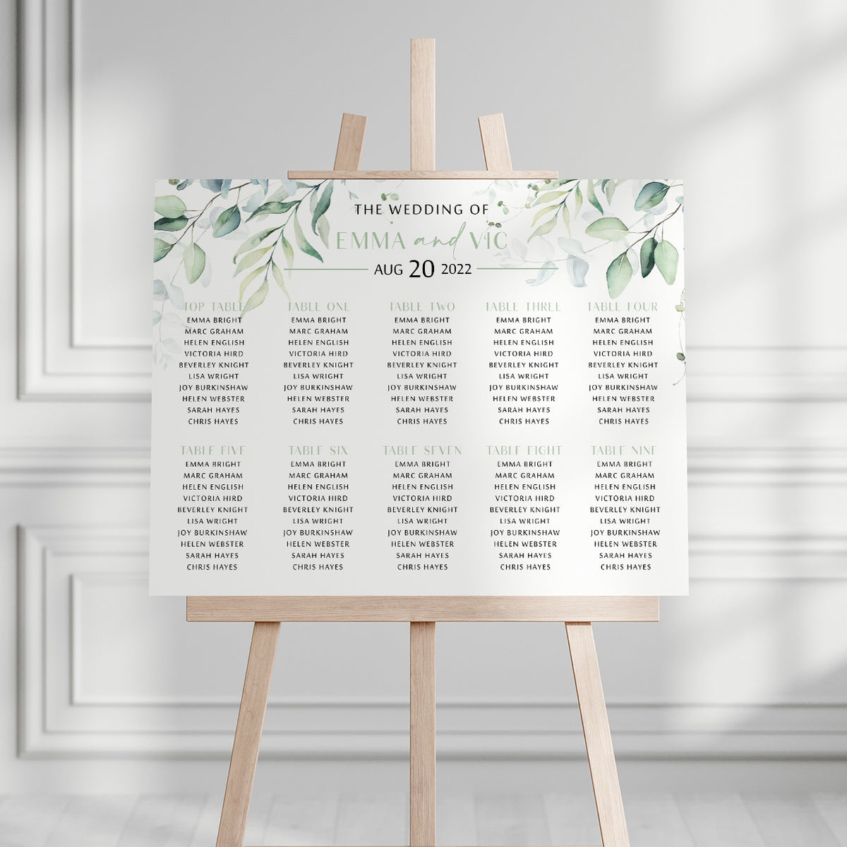 Emma Seating Plan