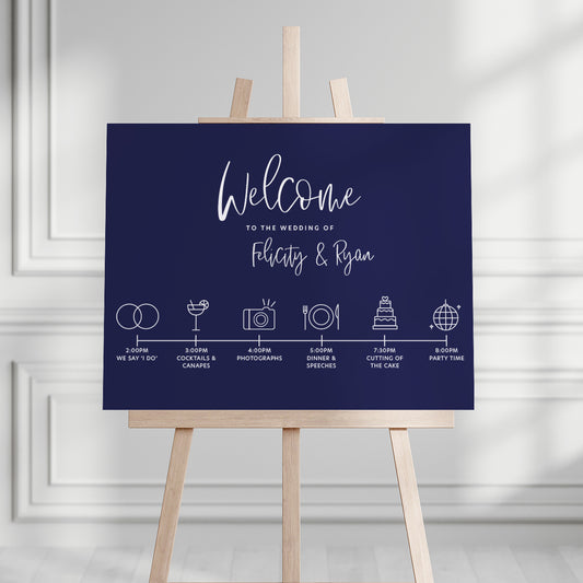 Felicity Welcome/Order of the Day Sign