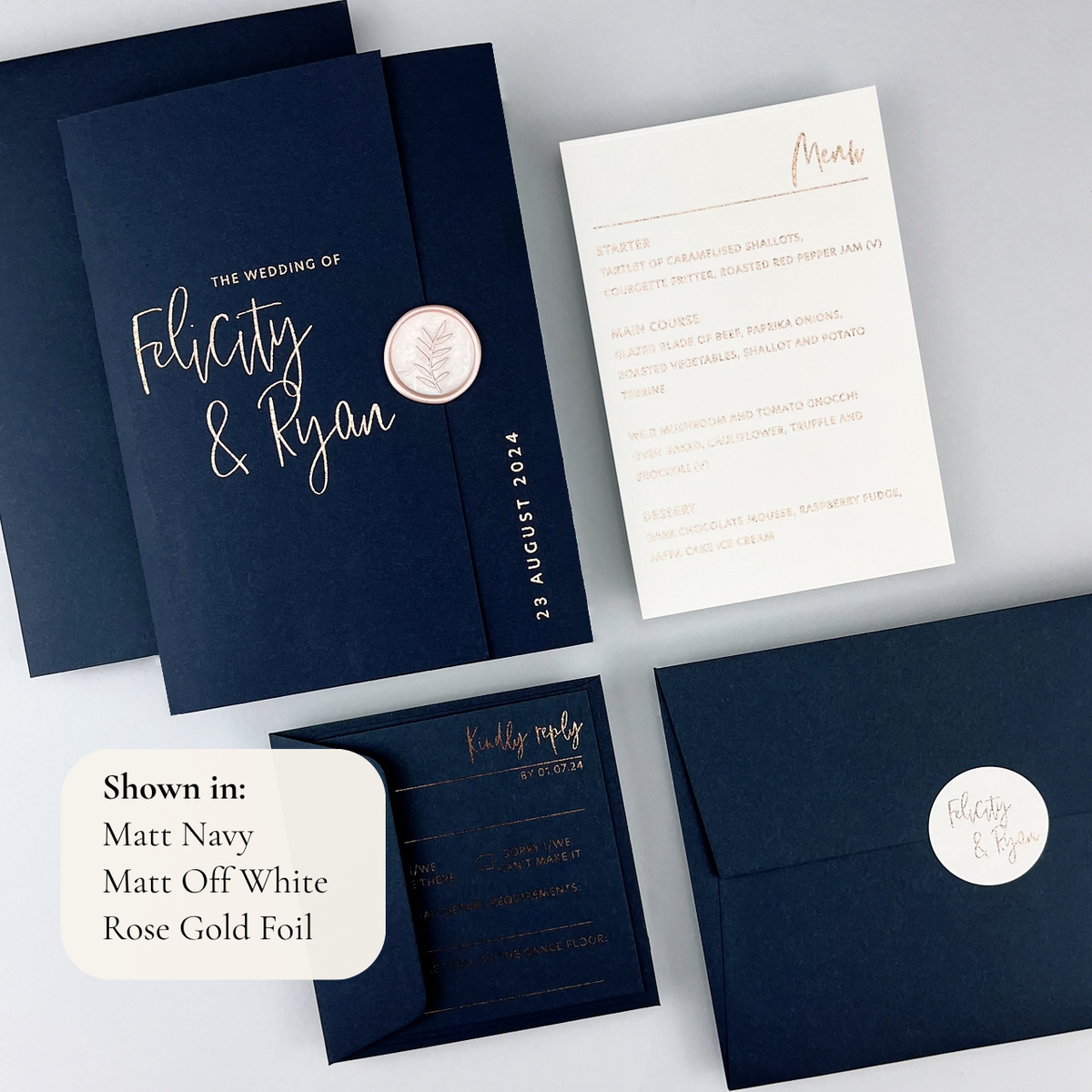 Felicity Gatefold Wedding Invitation