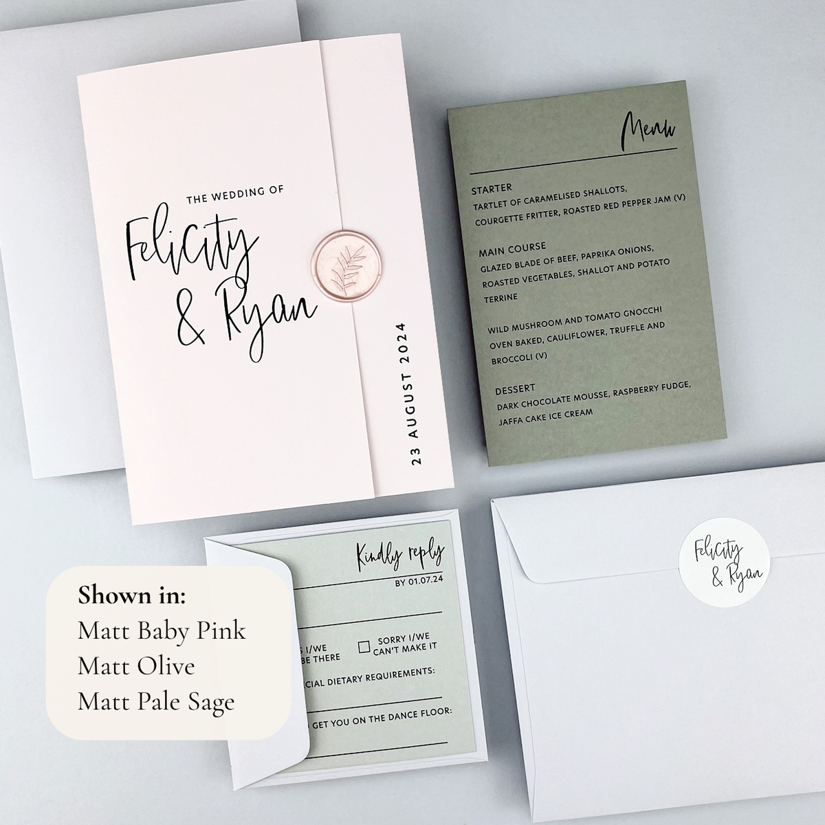 Felicity Gatefold Wedding Invitation