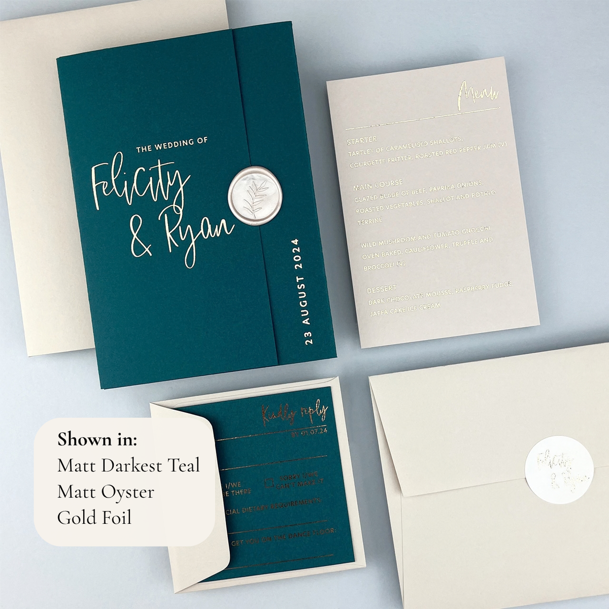 Felicity Gatefold Wedding Invitation