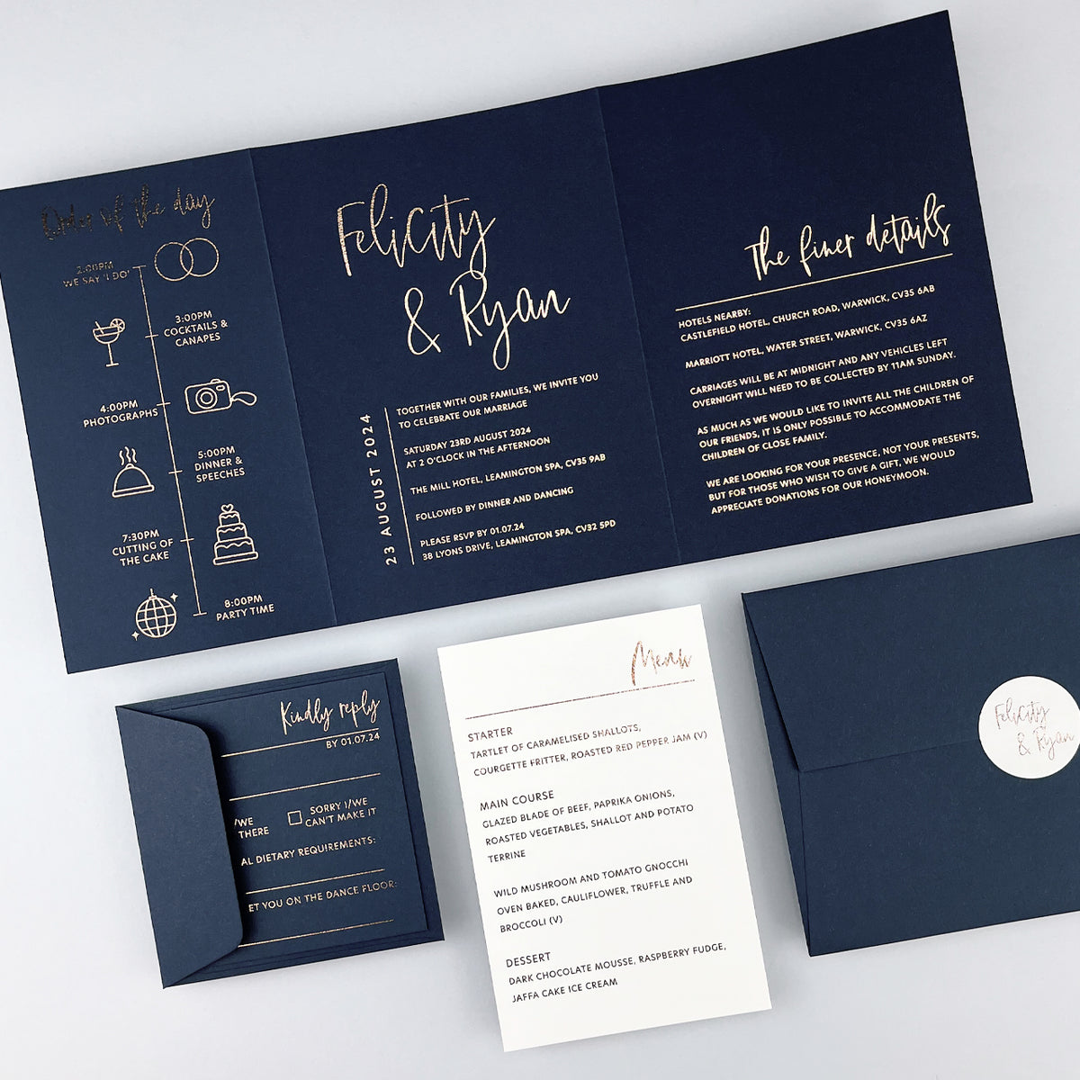 Felicity Gatefold Wedding Invitation
