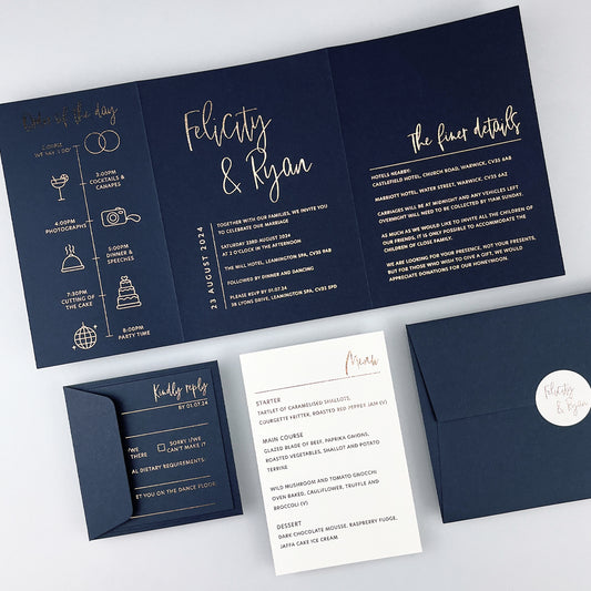 Felicity Gatefold Wedding Invitation
