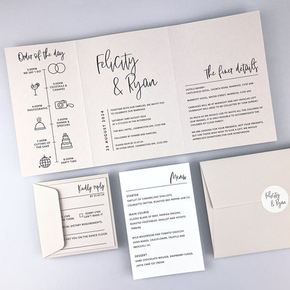 Felicity Gatefold Wedding Invitation