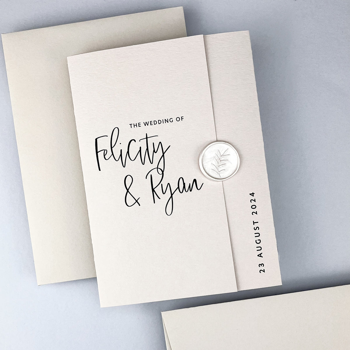 Felicity Gatefold Wedding Invitation - Neutrals