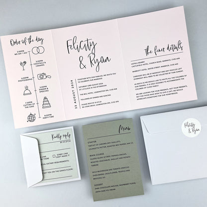 Felicity Gatefold Wedding Invitation