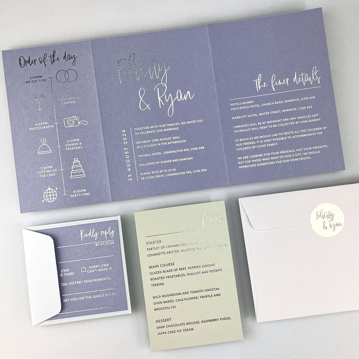 Felicity Gatefold Wedding Invitation