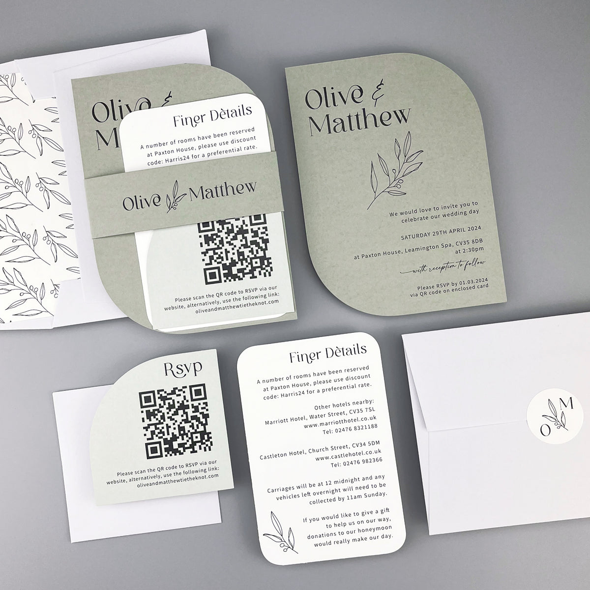 Olive Wedding Invitation