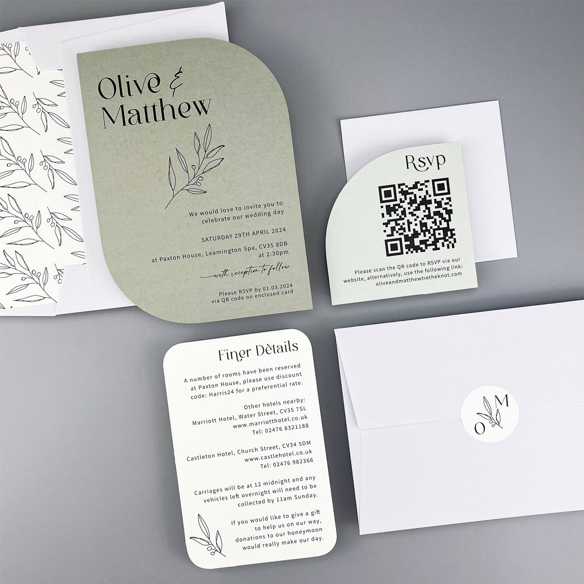 Olive Wedding Invitation