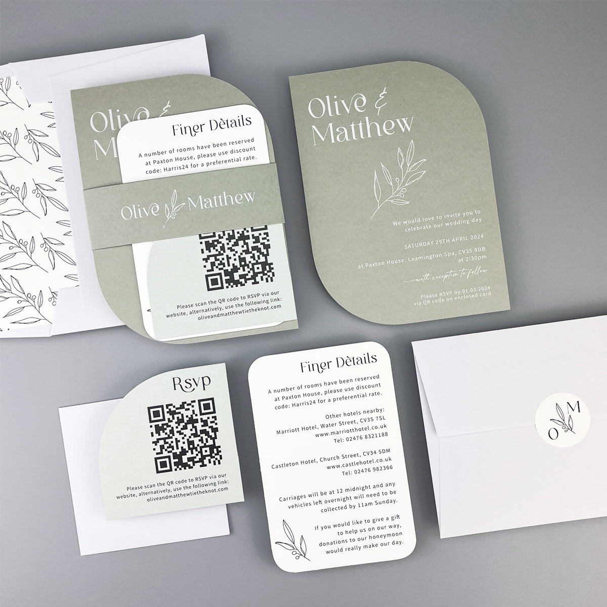 Olive Wedding Invitation