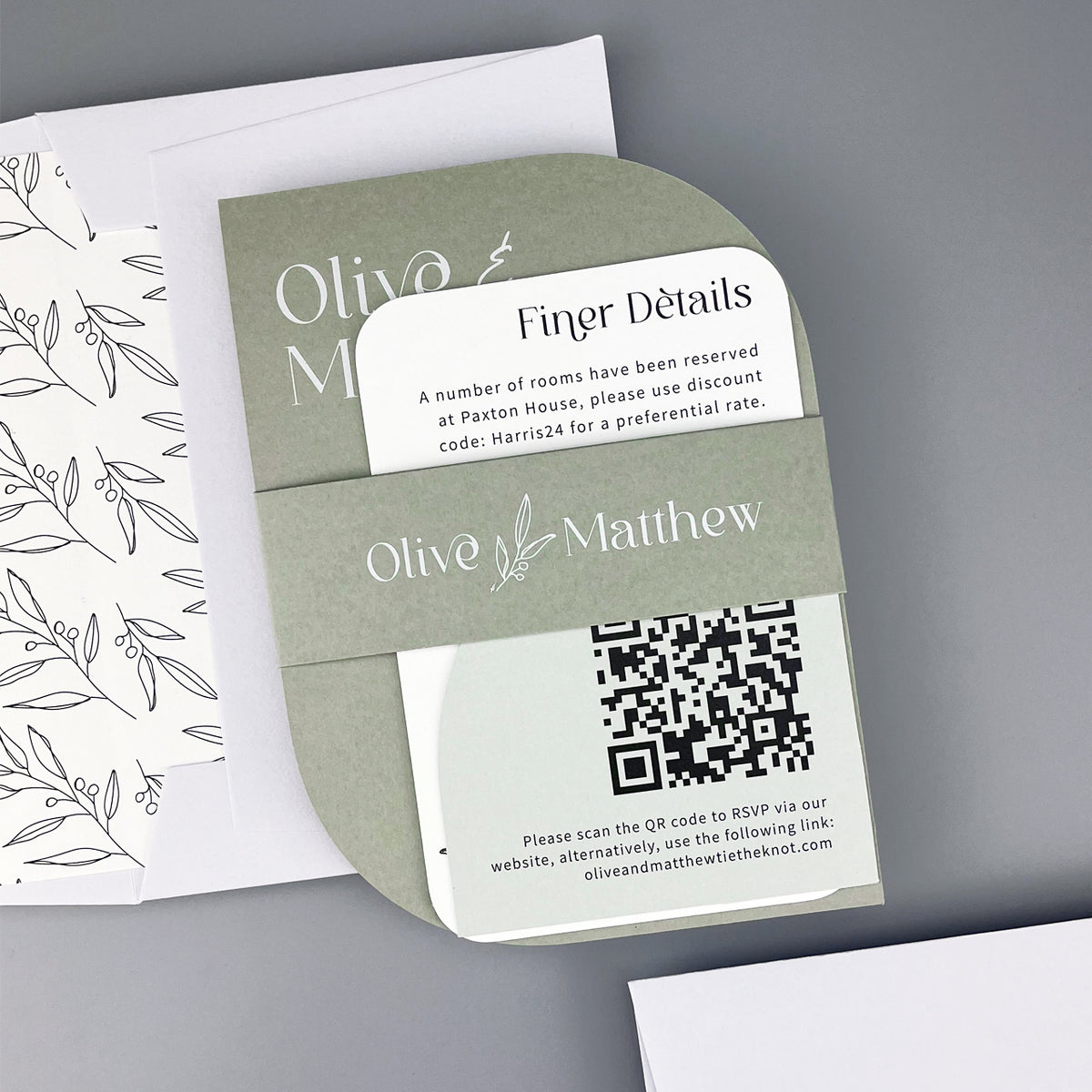 Olive Wedding Invitation